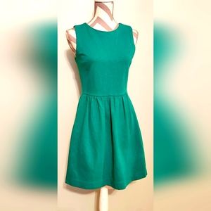 J Crew Kelly Green cotton dress Small w pockets!!